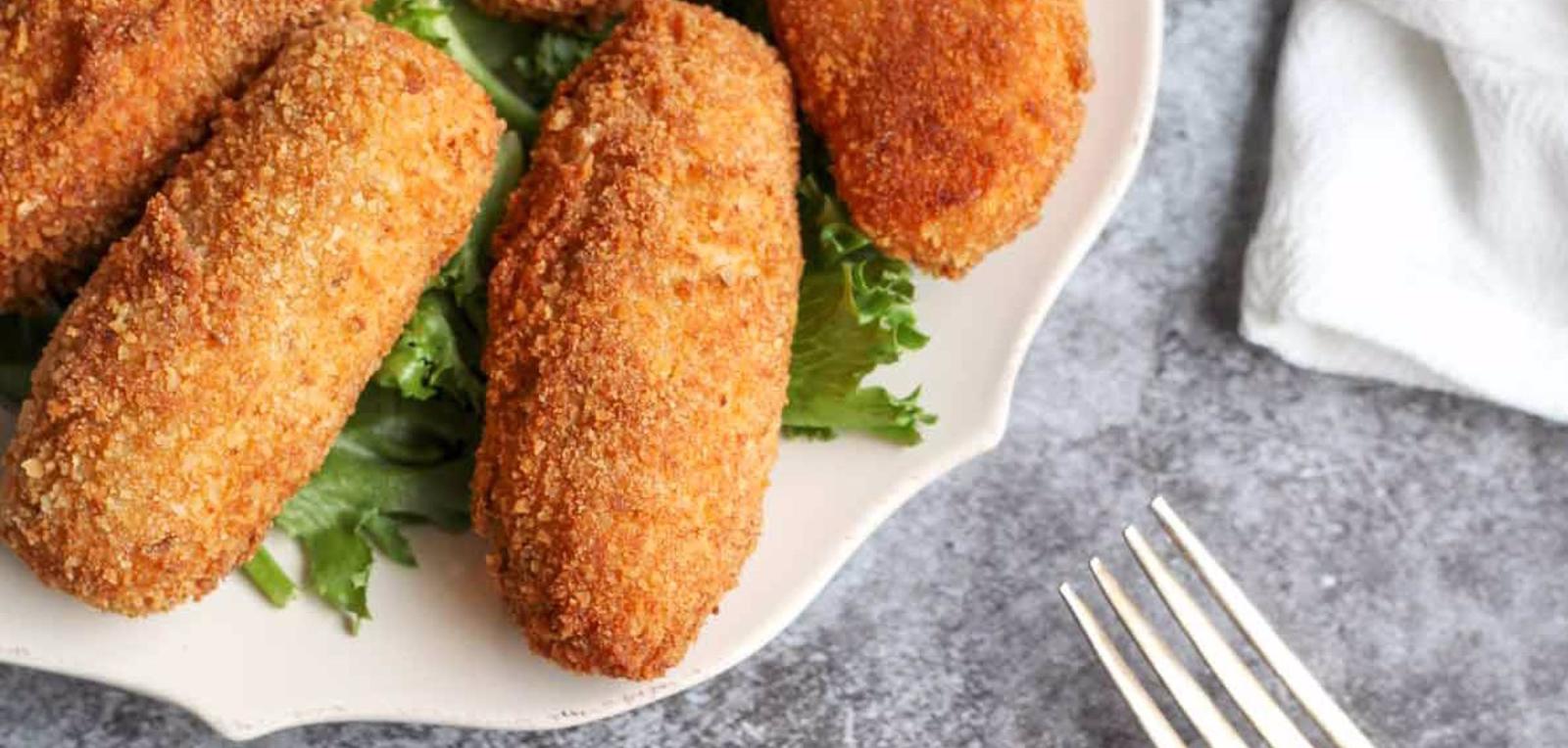 Croquette, somewhat crunchy but very tasty